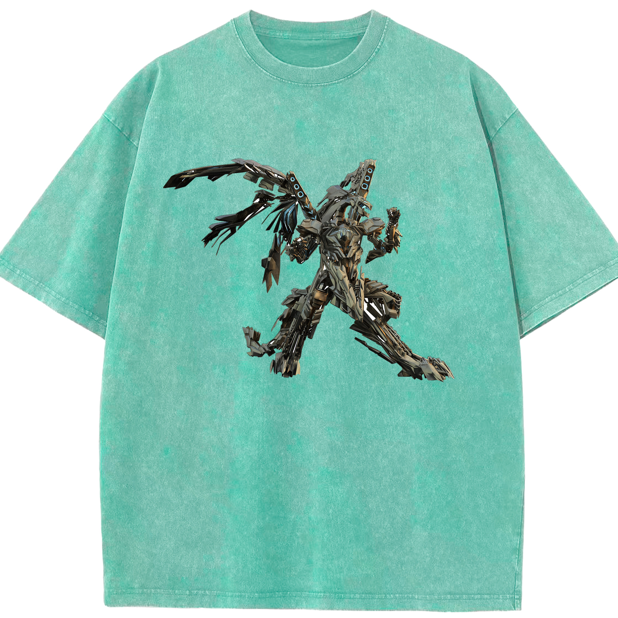 （画像用）  綿100% ヴィンテージ風 半袖Tシャツ（フロントプリント）